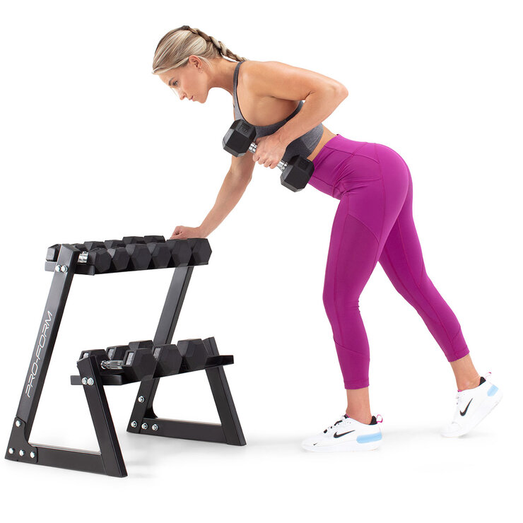 ProForm Set de Mancuernas de 100 LB con Rack de almacenamiento — Imagen 3 de 4