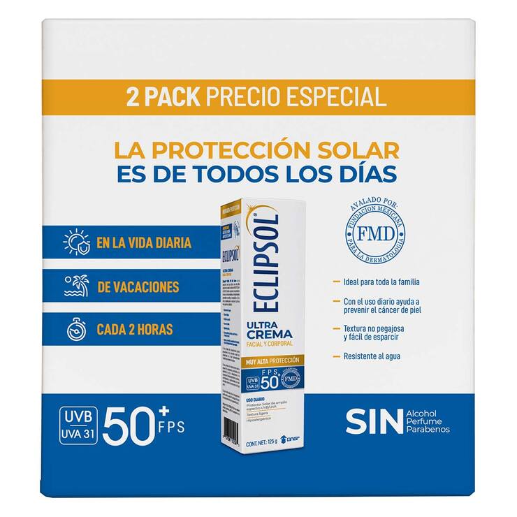 Eclipsol Bloqueador Solar FPS 50+ 2 pzas — Imagen 2 de 3