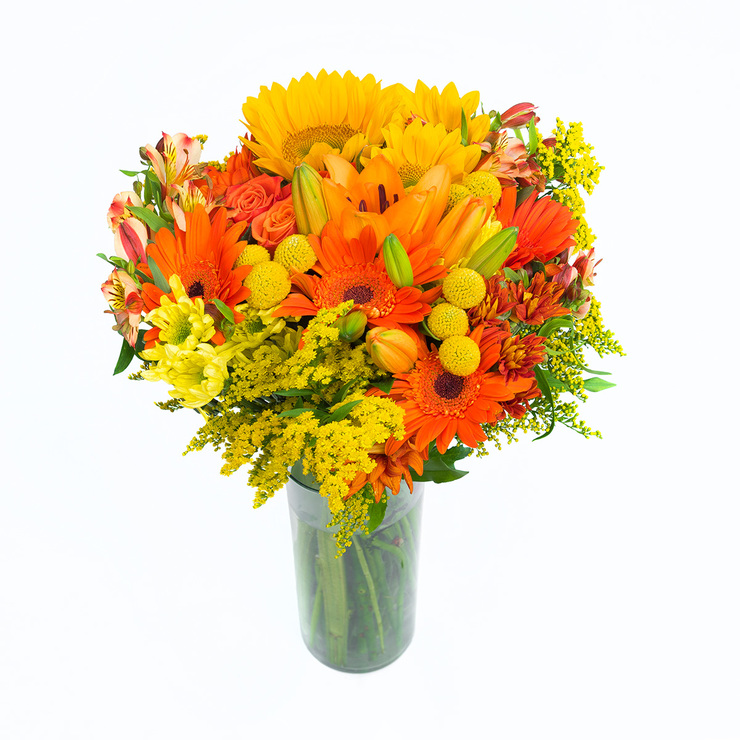 Chiltepec, Bouquet Mixto en Tonos Amarillos y Naranjas — Imagen 3 de 3