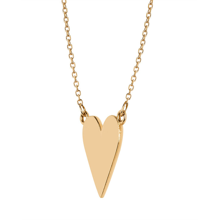 Collar, Corazón, Oro Amarillo de 14K — Imagen 4 de 4