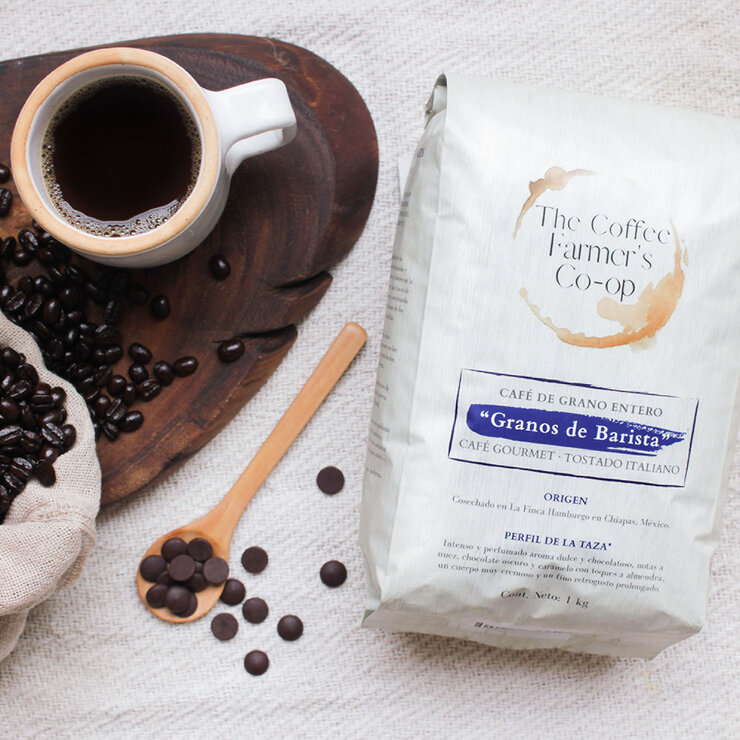 The Coffee Farmer's Co-op Café Gourmet Granos de Barista Tostado Italiano Grano Entero 1 kg — Imagen 2 de 4