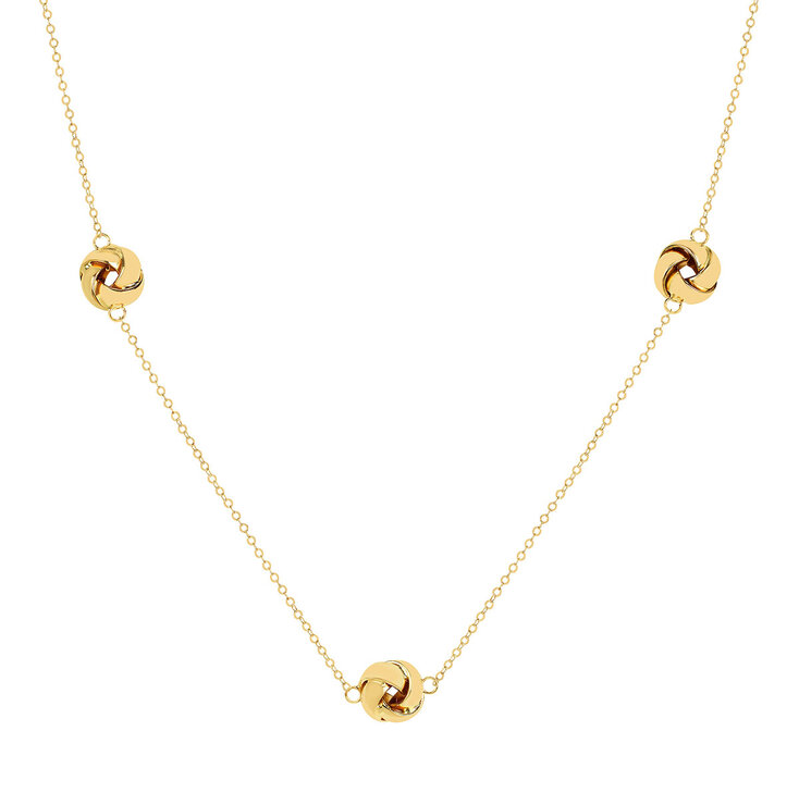 Collar, Nudo de Amor, Oro Amarillo de 14K — Imagen 1 de 4