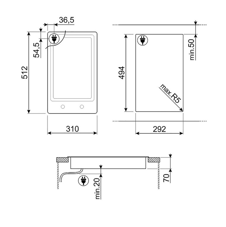 Parrilla Teppan Yaki 30cm Smeg — Imagen 3 de 4