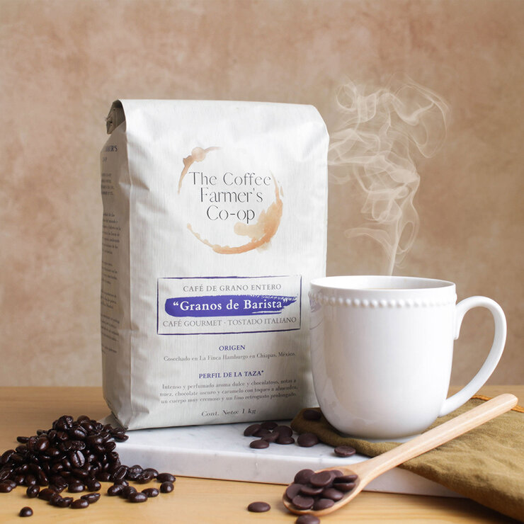The Coffee Farmer's Co-op Café Gourmet Granos de Barista Tostado Italiano Grano Entero 1 kg — Imagen 3 de 4