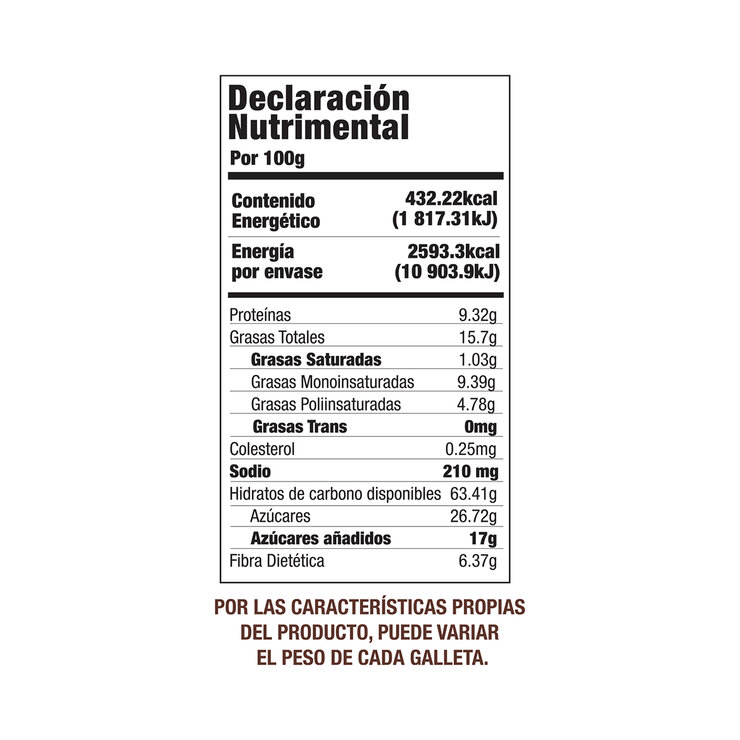 Taifelds Galletas Veganas con Chispas Sabor Chocolate 600 g — Imagen 3 de 3