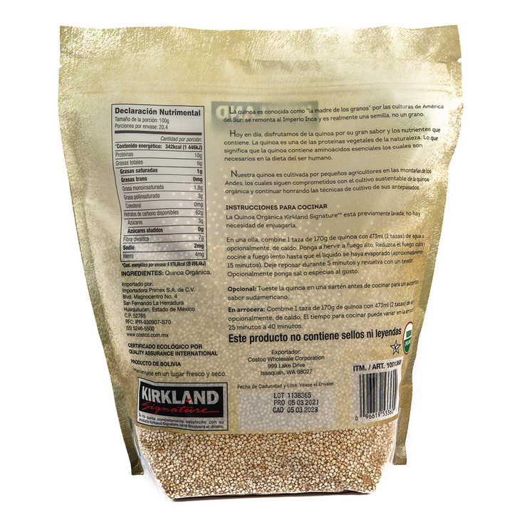 Kirkland Signature Quinoa Orgánica 2.04 kg — Imagen 3 de 4