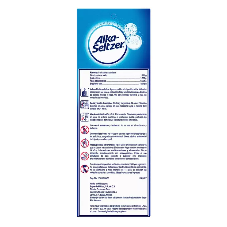 Alka Seltzer 100 Tabletas Efervescentes — Imagen 2 de 3