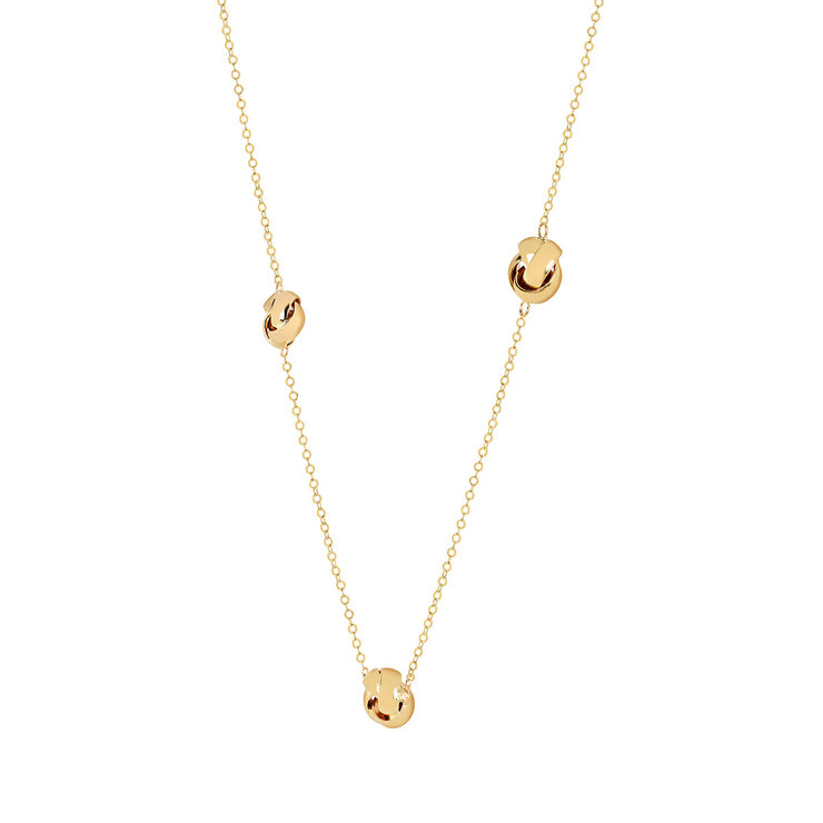 Collar, Nudo de Amor, Oro Amarillo de 14K — Imagen 2 de 4