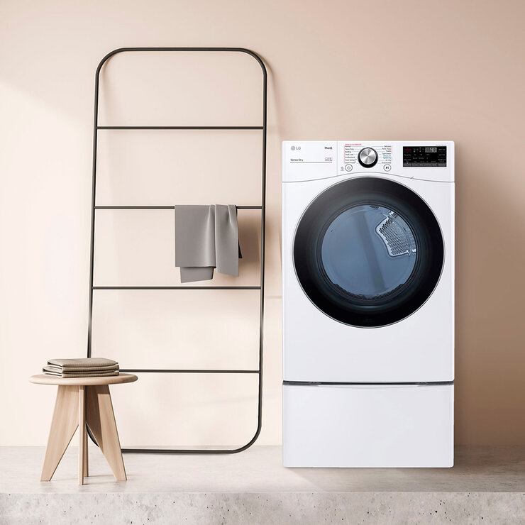 Secadora de gas 22Kg con pedestal carga frontal LG — Imagen 2 de 4