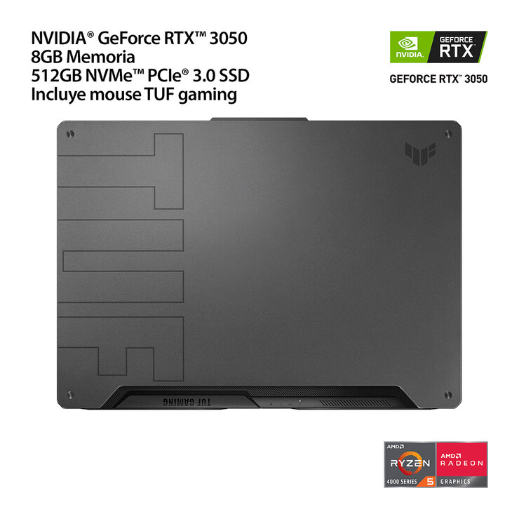 Asus TUF Gaming 15" FHD, Ryzen 5, GTX3050, 8GB RAM, 512 SSD — Imagen 2 de 4