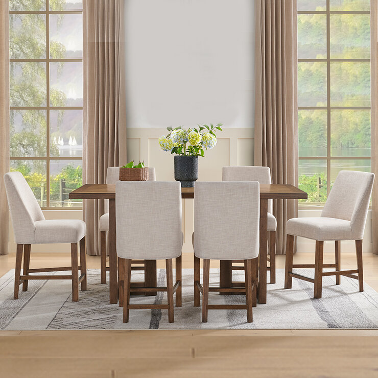 Universal Broadmoore, Juego de Comedor Alto de 7 Piezas — Imagen 3 de 4