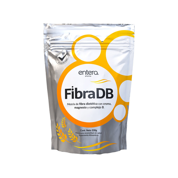 Entera Pharma Fibra DB Fibra dietética con Cromo, Magnesio y Complejo B 330 g — Imagen 3 de 4