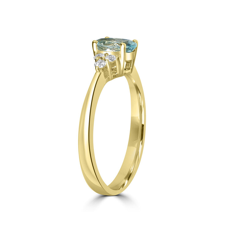Anillo de Aguamarina, Oro Amarillo 14k — Imagen 2 de 4