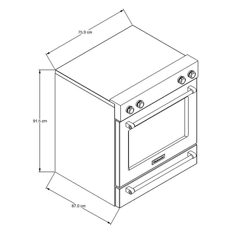 Estufa eléctrica 30' con 5 quemadores KitchenAid — Imagen 2 de 4