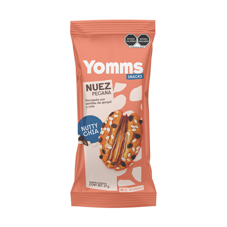 Yomms Snacks de Nuez Pecana 16 pzas de 37 g — Imagen 2 de 3