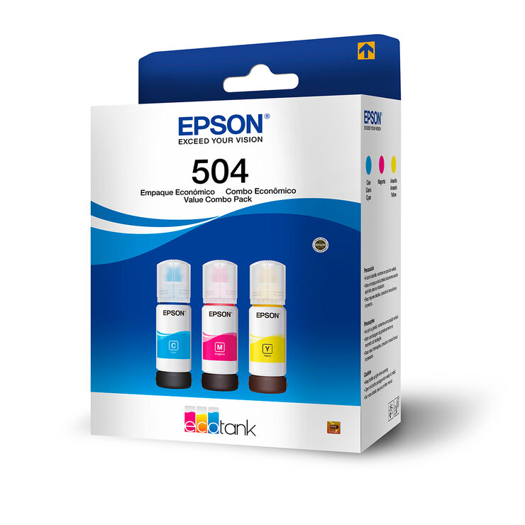 Epson Paquete de 3 Tintas Ecotank 504 — Imagen 1 de 3