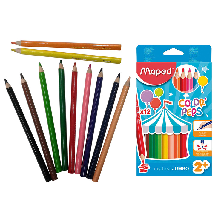 Maped kit plumones con crayolas de cera y lapices de colores jumbo primera edad — Imagen 2 de 4