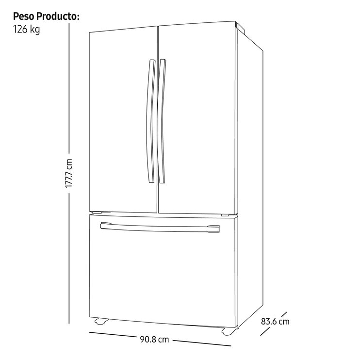 Refrigerador 28' French Door Samsung — Imagen 2 de 4