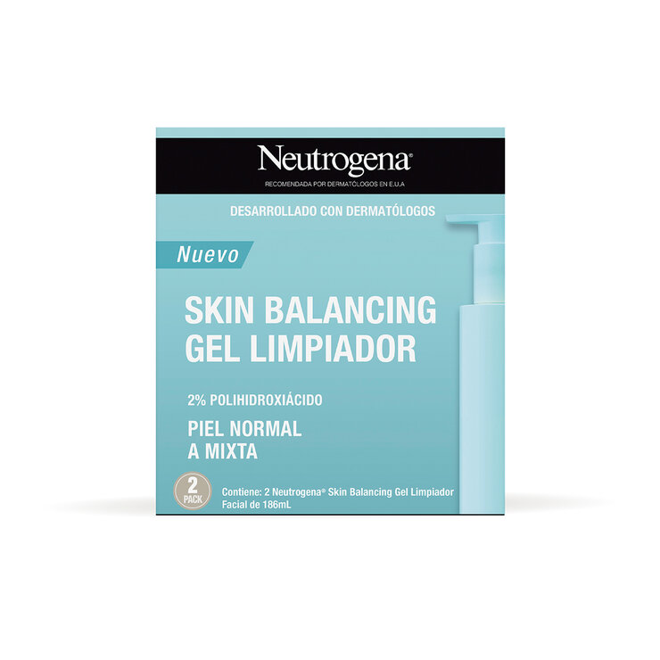Neutrogena Skin Balancing Limpiador Facial 2 pzas 186 ml  — Imagen 2 de 3