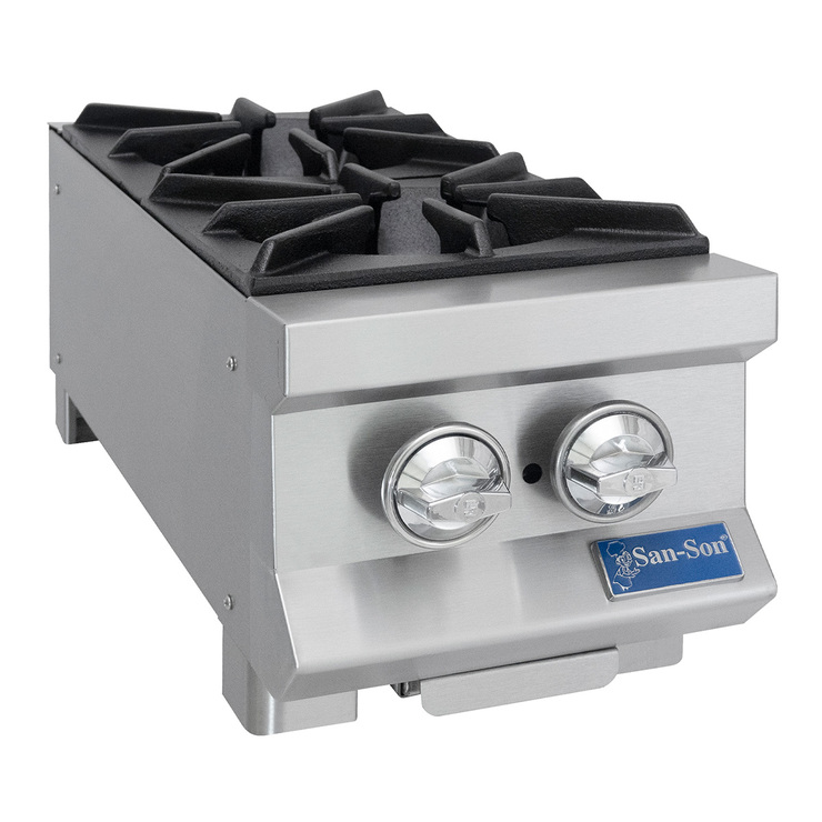 Parrilla profesional San-Son con 2 quemadores, acero inoxidable  — Imagen 3 de 3