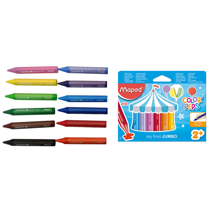 Maped kit plumones con crayolas de cera y lapices de colores jumbo primera edad — Imagen 3 de 4