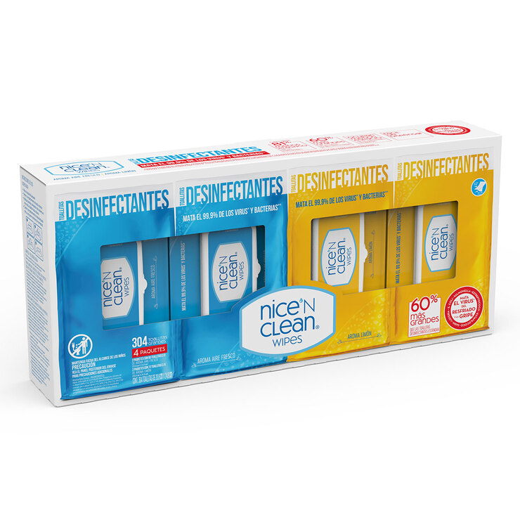 Nice 'N Clean Toallitas Desinfectantes 4 pzas de 304 toallitas — Imagen 3 de 3