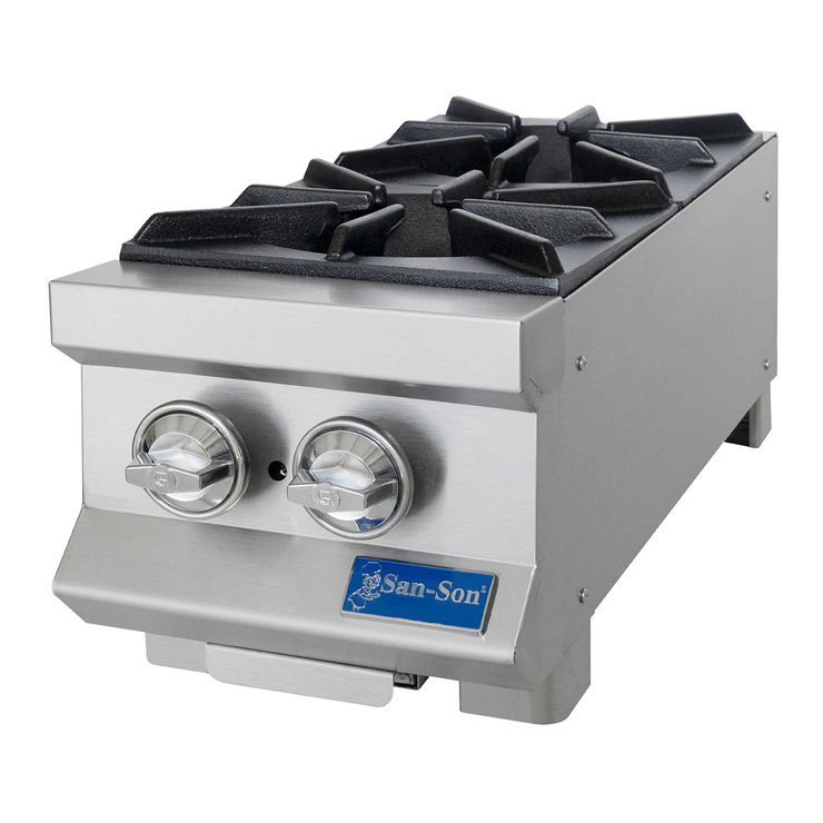 Parrilla profesional San-Son con 2 quemadores, acero inoxidable  — Imagen 1 de 3