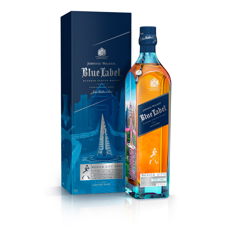 Whisky Johnnie Walker Blue Edición Ciudad de México 2220 750 ml — Imagen 1 de 4