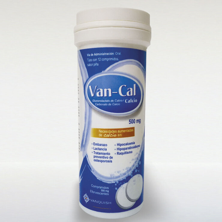 Van-Cal Calcio 500mg  Comprimidos Efervescentes 3 Tubos — Imagen 1 de 2