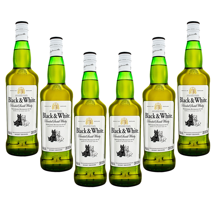 Whisky Black & White Blended 6/700 ml — Imagen 1 de 4