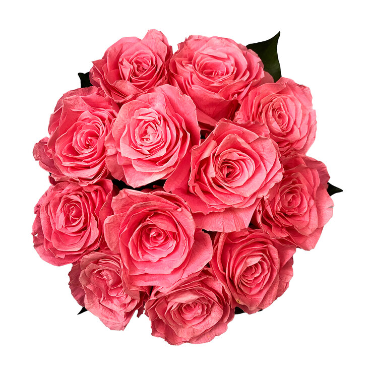Mina'an Flor Eterna, Arreglo Con 12 Rosas Preservadas Color Rosa — Imagen 3 de 3