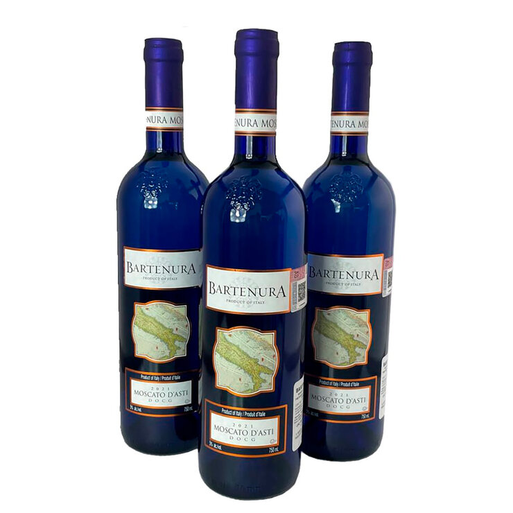 Vino Blanco Dulce Kosher Bartenura Moscato 3/750ml — Imagen 1 de 3