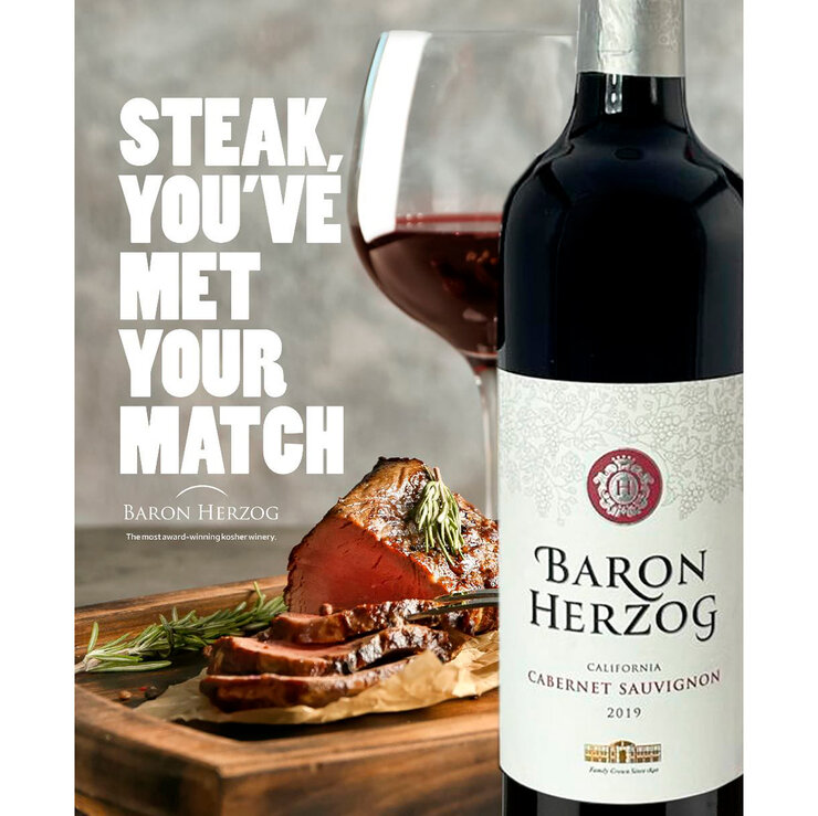 Vino Tinto Kosher Baron Herzog 3/750ml — Imagen 2 de 3