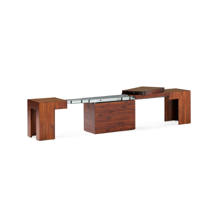 Transformer Table, Banco de Mesa de Comedor Extendible, 1 a 6 puestos, 100% Madera — Imagen 4 de 4