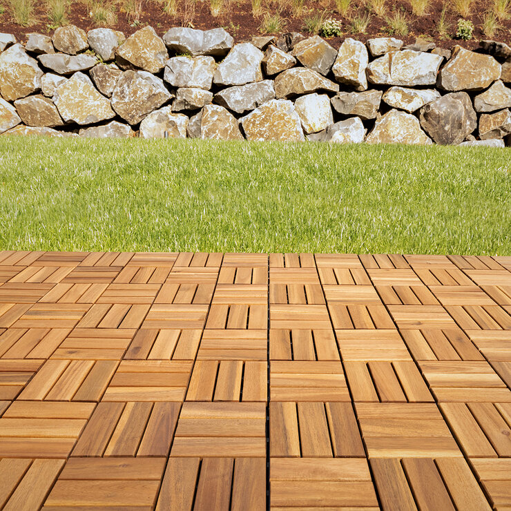 Hanie Design, Piso de Madera para Exterior, Color Natural — Imagen 2 de 3