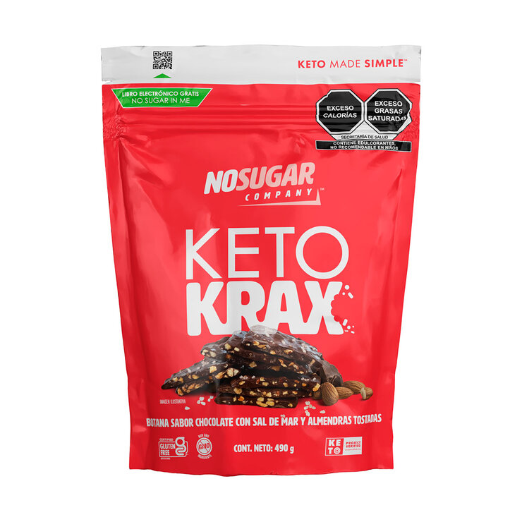 No Sugar Botana Sabor Chocolate con Sal de Mar y Almendras Tostadas 490g — Imagen 1 de 2