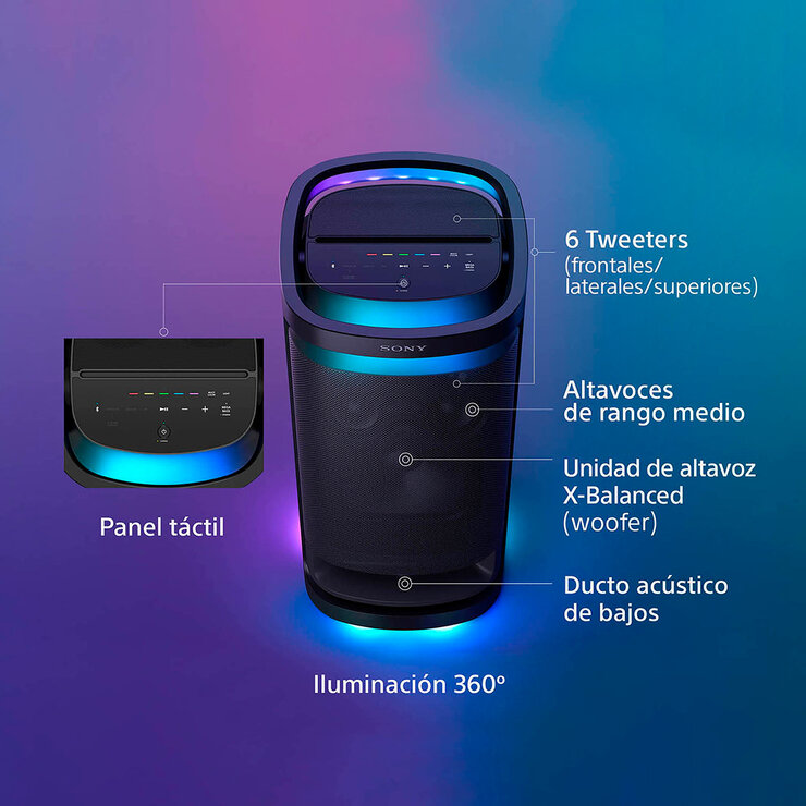 Sony SRS XV900 Bocina Bluetooth con Luces — Imagen 4 de 4