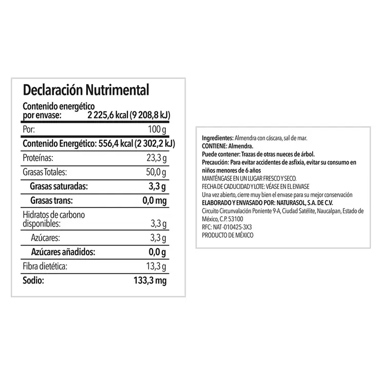 Nature Sun Almendra Horneada con Cáscara 400 g — Imagen 4 de 4