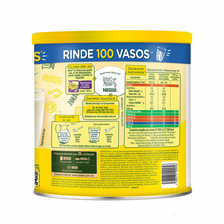 Nido Leche En Polvo Entera Fortificada 2.88 kg — Imagen 4 de 4