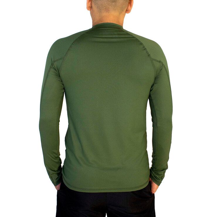 Skysoul, Playera Manga Larga Cierre Corto al Frente con Protección Solar 50+, Color Verde para Caballero, VariasTallas — Imagen 3 de 3