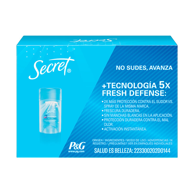 Secret Antitranspirante en Gel de Lino Fresco 6 pzas de 45 gr — Imagen 3 de 4