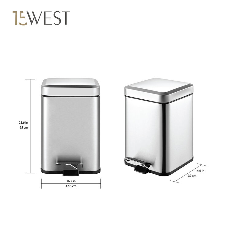 15West, Bote de Basura de 6L con Pedal — Imagen 4 de 4