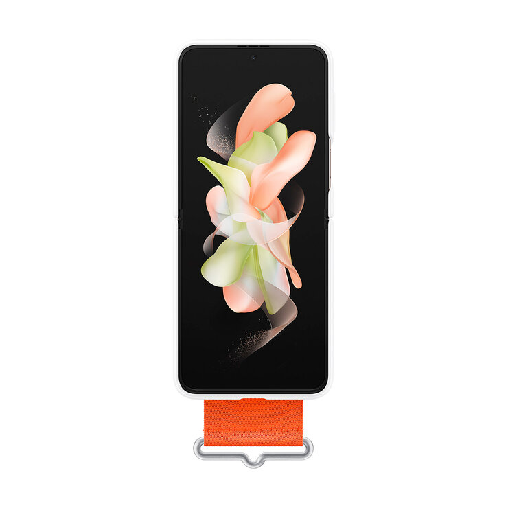 Samsung Cover Silicón Blanco con correa para Samsung Galaxy Z Flip 4 — Imagen 2 de 4