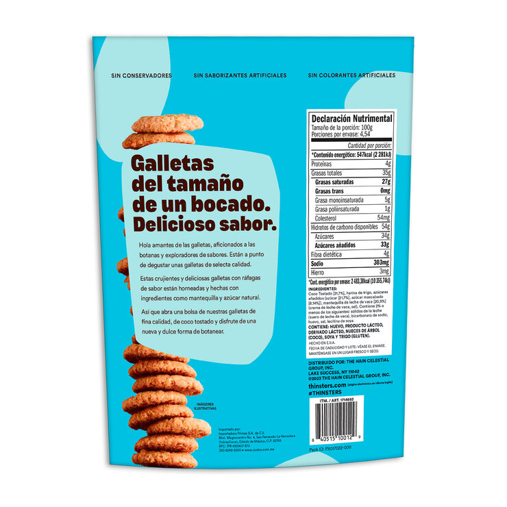 Thinsters Galletas de Coco Tostado 454 g — Imagen 2 de 2