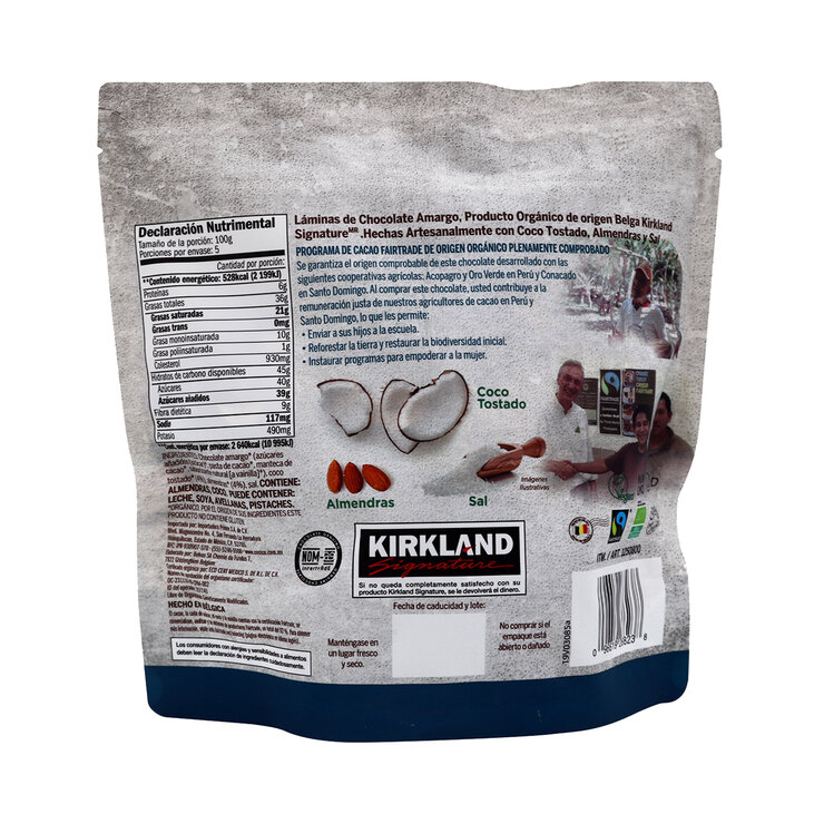 Kirkland Signature Láminas de Chocolate Amargo 500 g  — Imagen 2 de 3