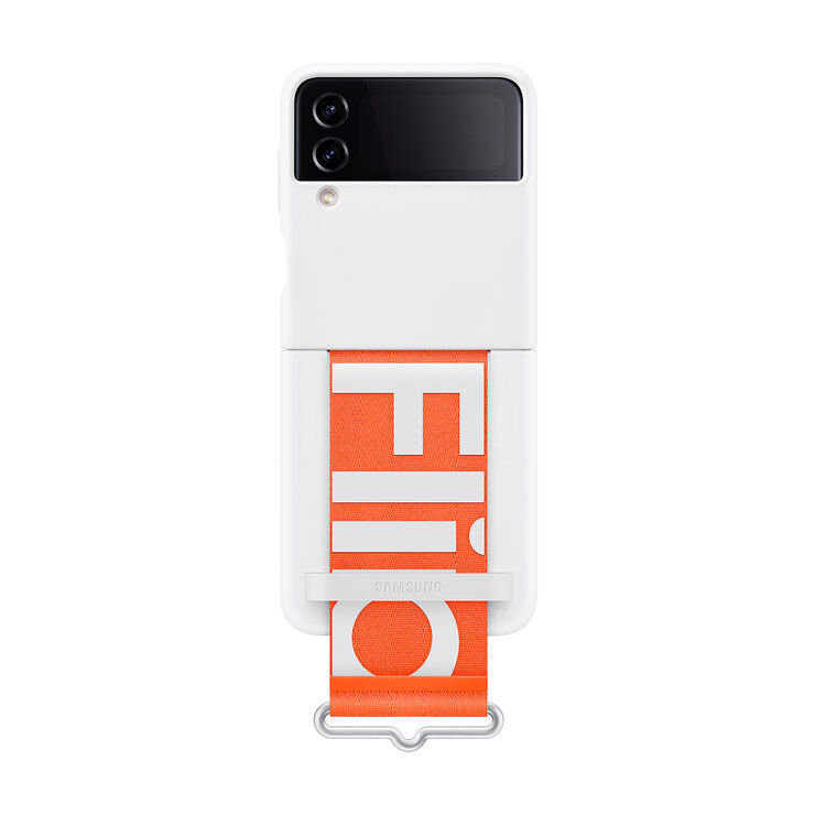 Samsung Cover Silicón Blanco con correa para Samsung Galaxy Z Flip 4 — Imagen 3 de 4