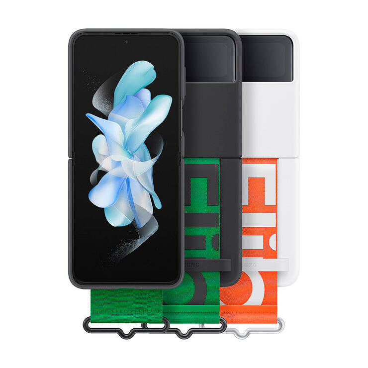 Samsung Cover Silicón Blanco con correa para Samsung Galaxy Z Flip 4 — Imagen 4 de 4