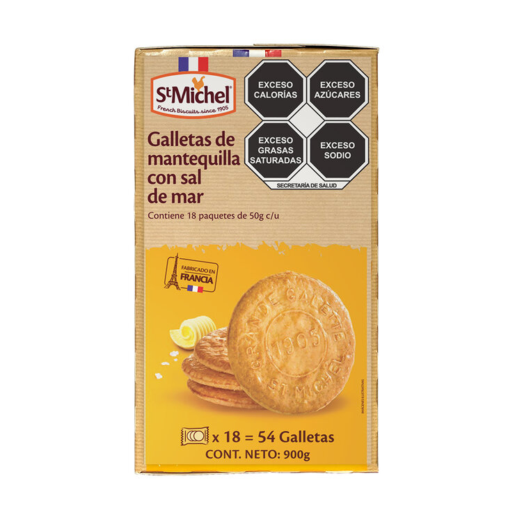 St Michel Galletas de Mantequilla con Sal de Mar 18 pzas de 50 g — Imagen 1 de 2