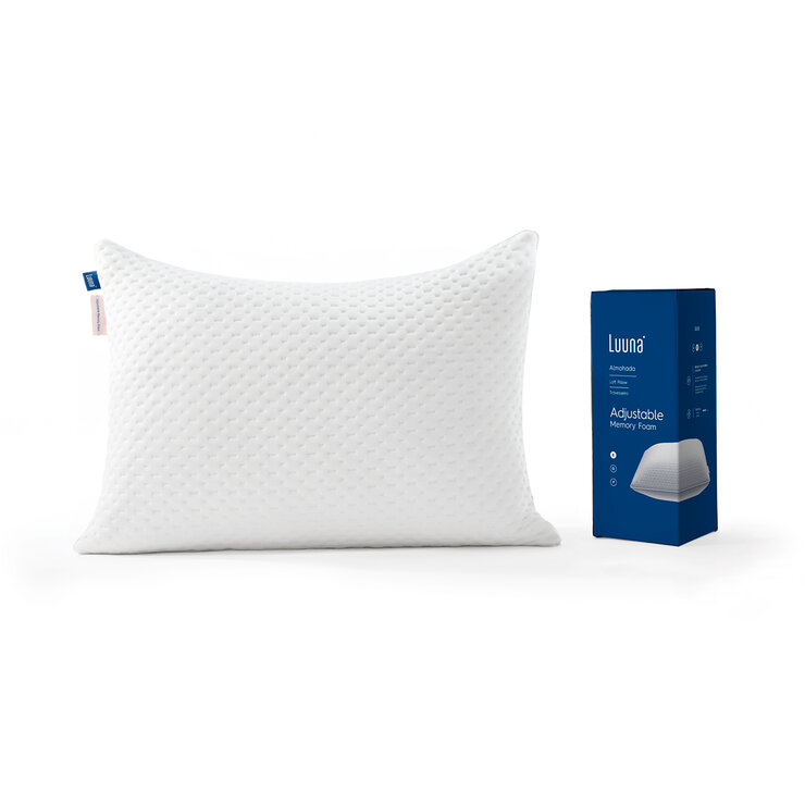 Almohada Luuna Ajustable de Memory Foam Triturado, Tamaño King — Imagen 1 de 4
