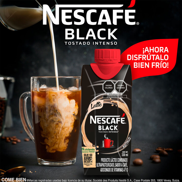 Nescafé Bebida Black Latte 12 pzas de 330 ml — Imagen 2 de 4